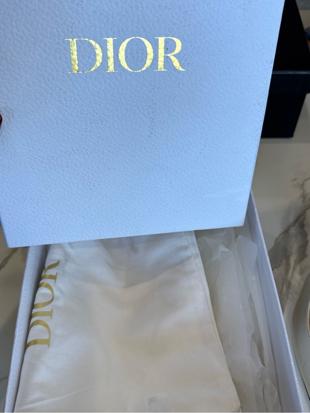 Dior Metallic Gold Pointed Slingback Heels with Crystal Heel Accent - Picture 11 of 12